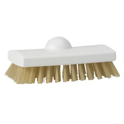 Small Scrubber Heat resistant Peek Fiber, Hard 150x65x55mm White