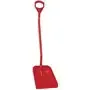 Ergonomic Shovel Tall Helve, Large Blade Polypropylene Height 1310mm Large 380x340x90mm Red