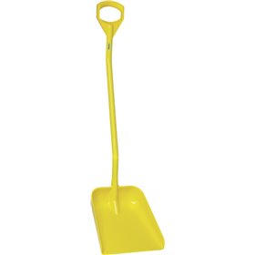 Ergonomic Shovel Tall Helve, Large Blade Polypropylene Height 1310mm Large 380x340x90mm Yellow