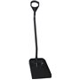 Ergonomic Shovel Tall Helve, Large Blade Polypropylene Height 1310mm Large 380x340x90mm Black