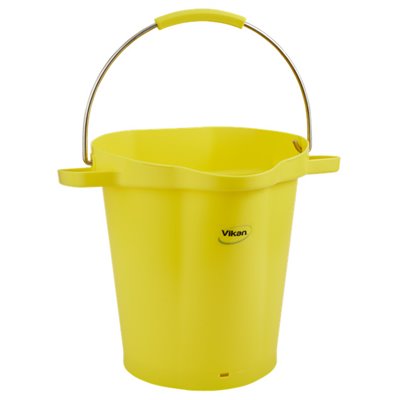 Bucket 20 Liter Polypropylene and Stainless steel 380x470x470mm Also see Bucket Lid 5693 Yellow