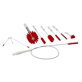 Brush Kit Shake - Ice Machine Set with 10 Special Brushes Red