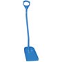 Ergonomic Shovel, Tall Helve, Small Blade Polypropylene Height 1280mm Small Blade 340x270x75mm Blue