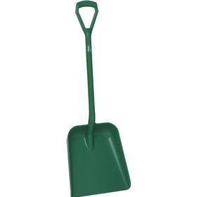 Lightweight Shovel D-handle, Short Helve Polypropylene Height 1035mm Large Deep Blade (379x345x90mm) Green