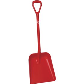 Lightweight Shovel D-handle, Short Helve Polypropylene Height 1035mm Large Deep Blade (379x345x90mm) Red