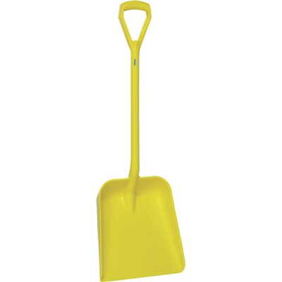 Lightweight Shovel D-handle, Short Helve Polypropylene Height 1035mm Large Deep Blade (379x345x90mm) Yellow