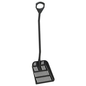 Ergonomic Leaking shovel Tall Helve Polypropylene Height 1305mm 380x340x90mm Black