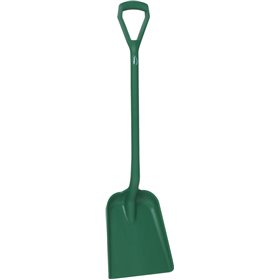 Lightweight Shovel D-handle, Short Helve Polypropylene Height 1040mm Standard Blade (327x271x50mm) Green