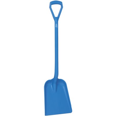 Lightweight Shovel D-handle, Short Helve Polypropylene Height 1040mm Standard Blade (327x271x50mm) Blue