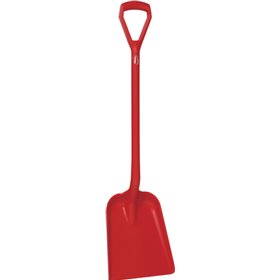 Lightweight Shovel D-handle, Short Helve Polypropylene Height 1040mm Standard Blade (327x271x50mm) Red