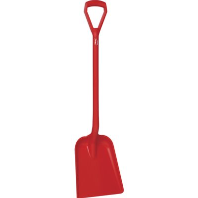 Lightweight Shovel D-handle, Short Helve Polypropylene Height 1040mm Standard Blade (327x271x50mm) Red