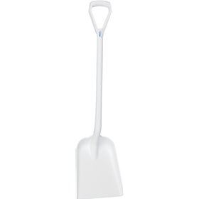 Lightweight Shovel D-handle, Short Helve Polypropylene Height 1040mm Standard Blade (327x271x50mm) White