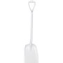 Lightweight Shovel D-handle, Short Helve Polypropylene Height 1040mm Standard Blade (327x271x50mm) White