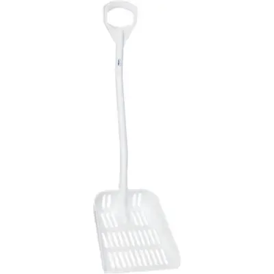 Ergonomische Uitlekschep Polypropyleen Hoogte 1145mm 380x340x90mm Wit -Horecavoordeel.com-
