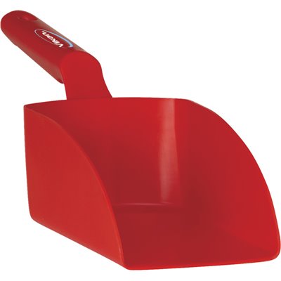 Straight Hand shovel, Medium, 1 Liter Polypropylene 340x120x110mm Red