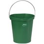 Emmer 12 Liter Van Polypropyleen En Roestvrij Staal 325x330x330mm Groen -Horecavoordeel.com-