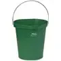 Bucket 12 Liter Polypropylene and Stainless steel 325x330x330mm Also see Bucket Lid 5687 and Wall holder 16200 Green