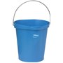 Emmer 12 Liter Van Polypropyleen En Roestvrij Staal 325x330x330mm Blauw -Horecavoordeel.com-