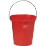 Emmer 12 Liter Van Polypropyleen En Roestvrij Staal 325x330x330mm Rood -Horecavoordeel.com-