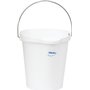 Emmer 12 Liter Van Polypropyleen En Roestvrij Staal 325x330x330mm Wit -Horecavoordeel.com-