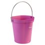 Bucket 6 Liter Polypropylene and Stainless steel 260x270x258mm Also see Bucket Lid 5689 and Wall holder 16200 Pink