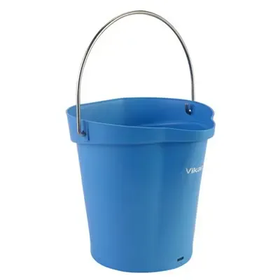 Emmer 6 Liter Van Polypropyleen En Roestvrij Staal 260x270x258mm Blauw -Horecavoordeel.com-