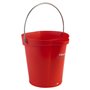 Emmer 6 Liter Van Polypropyleen En Roestvrij Staal 260x270x258mm Rood -Horecavoordeel.com-