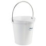 Emmer 6 Liter Van Polypropyleen En Roestvrij Staal 260x270x258mm Wit -Horecavoordeel.com-