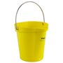 Bucket 6 Liter Polypropylene and Stainless steel 260x270x258mm Also see Bucket Lid 5689 and Wall holder 16200 Yellow