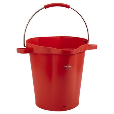 Bucket 20 Liter Polypropylene and Stainless steel 380x470x470mm Also see Bucket Lid 5693 Red