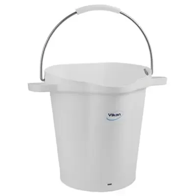 Emmer 20 Liter Van Polypropyleen En Roestvrij Staal 380x470x470mm Zie Ook Emmerdeksel 5693 Wit -Horecavoordeel.com-