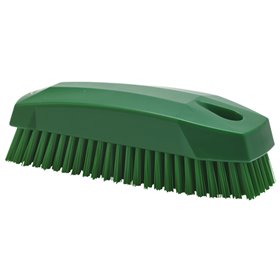 Nail brush - Small Work Brush Polyester Fiber, Hard 130x50x40mm Green