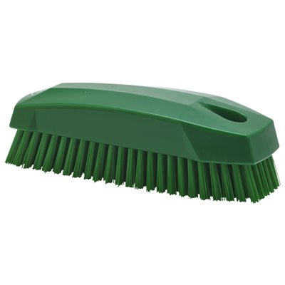 Nail brush - Small Work Brush Polyester Fiber, Hard 130x50x40mm Green