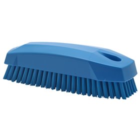 Nail brush - Small Work Brush Polyester Fiber, Hard 130x50x40mm Blue