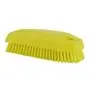 Harde Nagelborstel - Kleine Werkborstel Met Polyester Vezels 130x50x40mm Geel -Horecavoordeel.com-