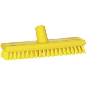 Tough Floor brush With Water supply Polyester Fiber, Hard 270x75x95mm Fiber length Ca. 30mm Yellow