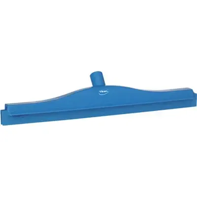 Full Colour Hygiëne Vloertrekker Met Vaste Polypropyleen Nek En Tpe Rubber 50cm Breed Blauw -Horecavoordeel.com-