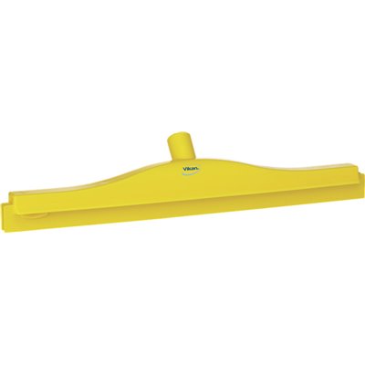 Full Colour Hygiene Floor wiper, Fixed Nek Polypropylene, Tpe Rubber 50cm Wide Yellow