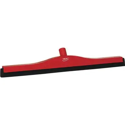 Klassieke Vloertrekker Met Vaste Polypropyleen Nek En Zwarte Schuimrubber Cassette 60cm Breed Rood -Horecavoordeel.com-