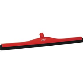 Klassieke Vloertrekker Met Vaste Polypropyleen Nek En Zwarte Schuimrubber Cassette 70cm Breed Rood -Horecavoordeel.com-