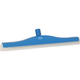 Klassieke Vloertrekker Met Flexibele Polypropyleen Nek En Witte Schuimrubber Cassette 50cm Breed Blauw -Horecavoordeel.com-