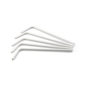 Bending Straw (FSC®) Paper White ø 6 mm / 24cm -Horecavoordeel.com-