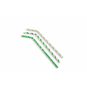 Bending Straw Paper (FSC®) Christmas Assortment ø 6 mm / 24cm -Horecavoordeel.com-