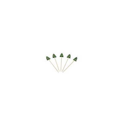 Pick Bamboo Christmas Tree Green 100 mm -Horecavoordeel.com-