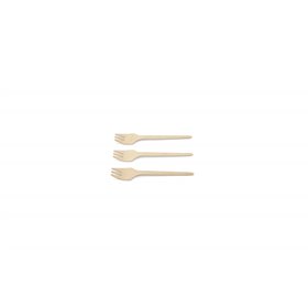 Snack fork Wood (FSC®) 135 mm -Horecavoordeel.com-