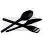 Refork Cutlery Set Fork Knife Spoon Black with White Napkin in Paper Bag -Horecavoordeel.com-