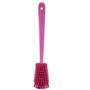 Dish brush With Tall Helve Polyester Fiber, Hard 415x71x75mm Pink