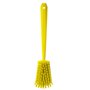 Dish brush With Tall Helve Polyester Fiber, Hard 415x71x75mm Yellow