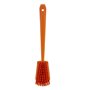 Dish brush With Tall Helve Polyester Fiber, Hard 415x71x75mm Orange