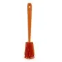 Dish brush With Tall Helve Polyester Fiber, Hard 415x71x75mm Orange